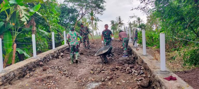 TMMD 125 Kodim 0825/Banyuwangi Genjot Pengerjaan Jembatan Penghubung Demi Kelancaran Akses Warga